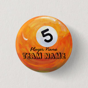 5 Ball Pinback Button