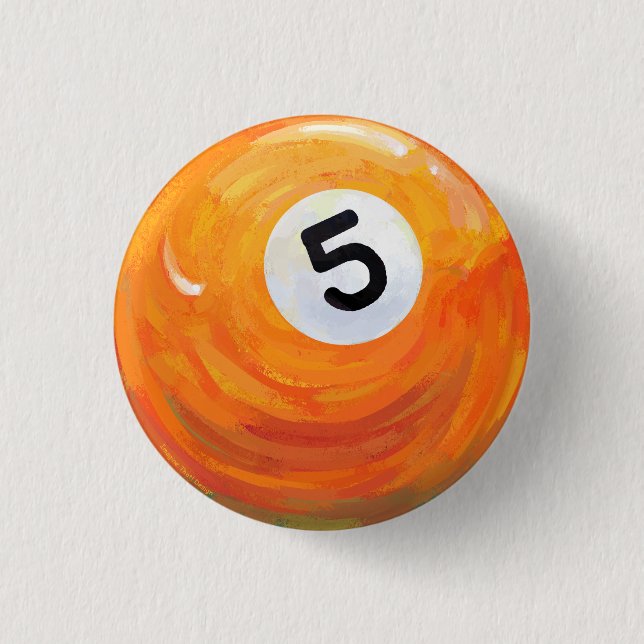 5 Ball Pinback Button (Front)