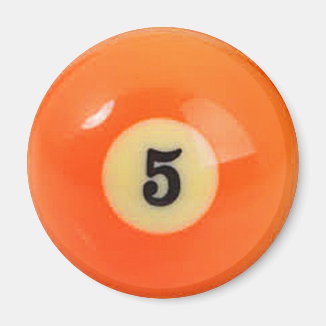 "5 Ball" pool ball design gifts and products Magnet (Front)