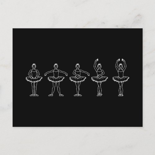 5 Ballet Positions Postcard