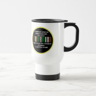 5 BATTLE STARS / WORLD WAR II VETERAN TRAVEL MUG
