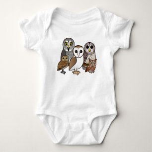 5 Birdorable Owls Baby Bodysuit