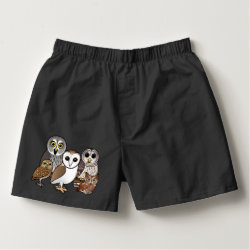 Five Birdorable Owls Men's Boxercraft Cotton Boxers