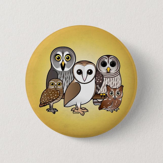5 Birdorable Owls Button (Front)