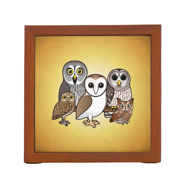 5 Birdorable Owls Desk Organizer (Back)