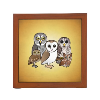 5 Birdorable Owls Desk Organizer