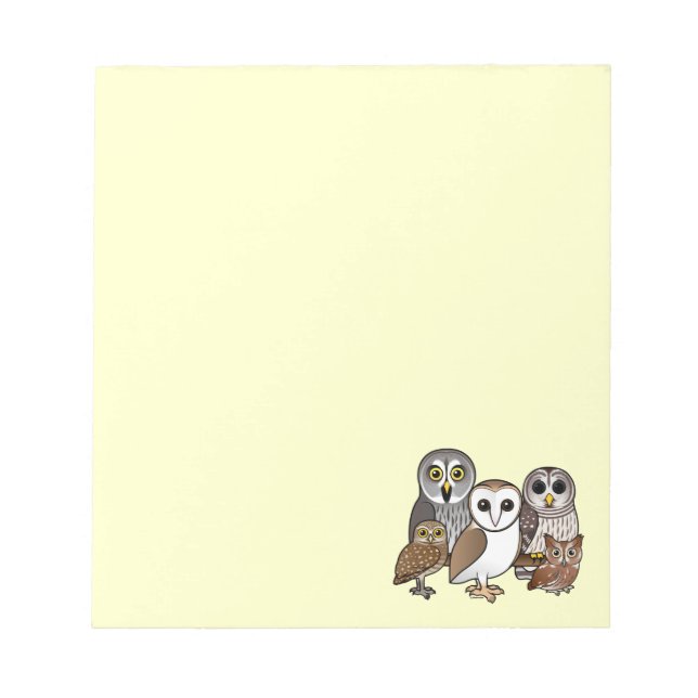 5 Birdorable Owls Notepad (Front)