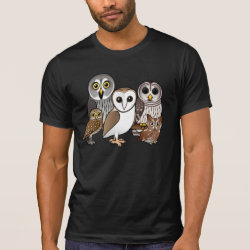 Five Birdorable Owls Men's Alternative Apparel Basic Crew Neck T-Shirt