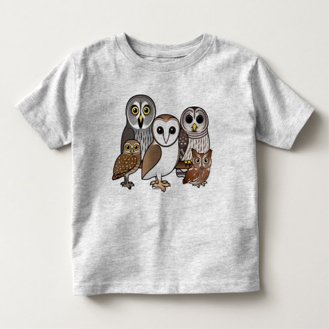 5 Birdorable Owls Toddler T-shirt (Front)