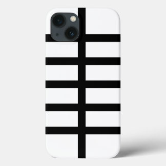 5 Bisected Black Lines Battery Case