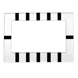 5 Bisected Black Lines Magnetic Photo Frame