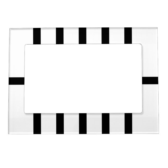 5 Bisected Black Lines Magnetic Photo Frame (Front)