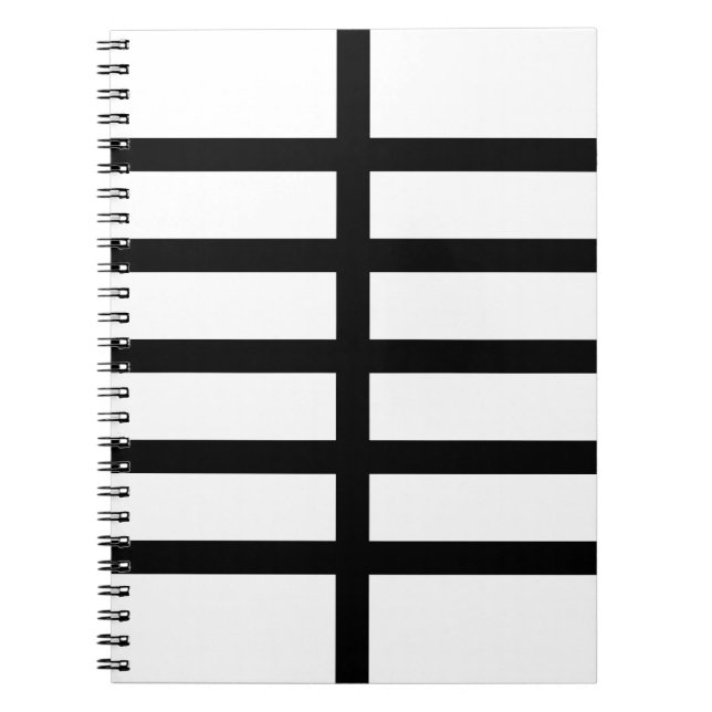 5 Bisected Black Lines Notebook (Front)