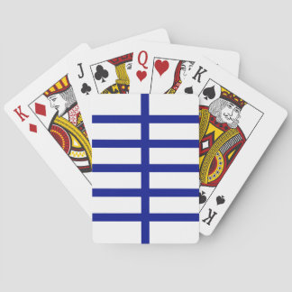 5 Bisected Blue Lines Poker Cards