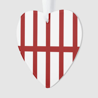 5 Bisected Red Lines Ornament