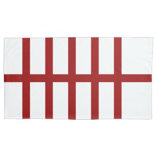 5 Bisected Red Lines Pillow Case