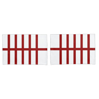 5 Bisected Red Lines Pillow Case