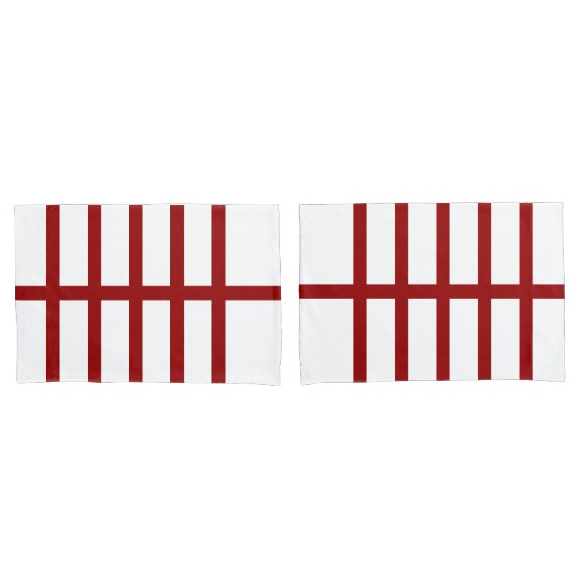 5 Bisected Red Lines Pillow Case (Front-Set)