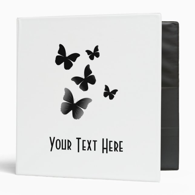 5 Black Butterflies Binder (Front/Inside)