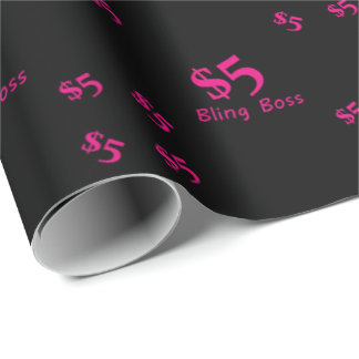 $5 Bling Boss Wrapping Paper