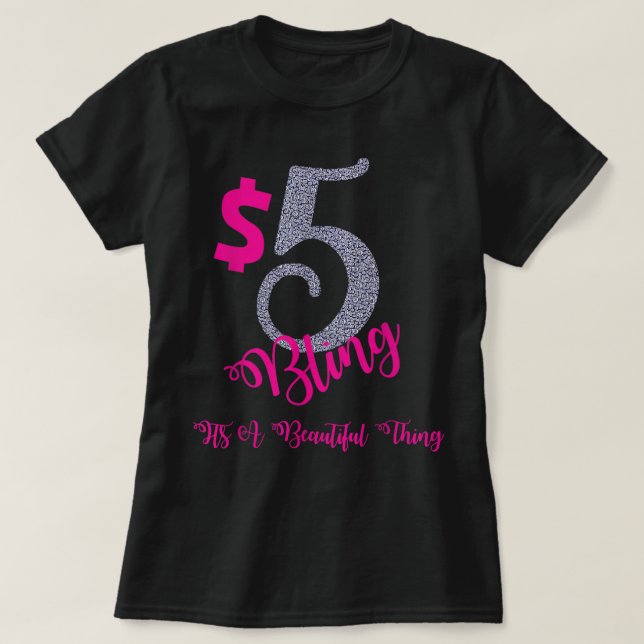 5 Bling Jewelry Accessory Supplies Consultant Live T-Shirt (Design Front)