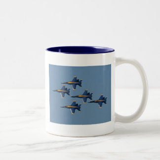 5 blue angels Two-Tone coffee mug