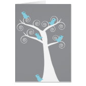 5 Bluebirds in a Tree Card (Front)