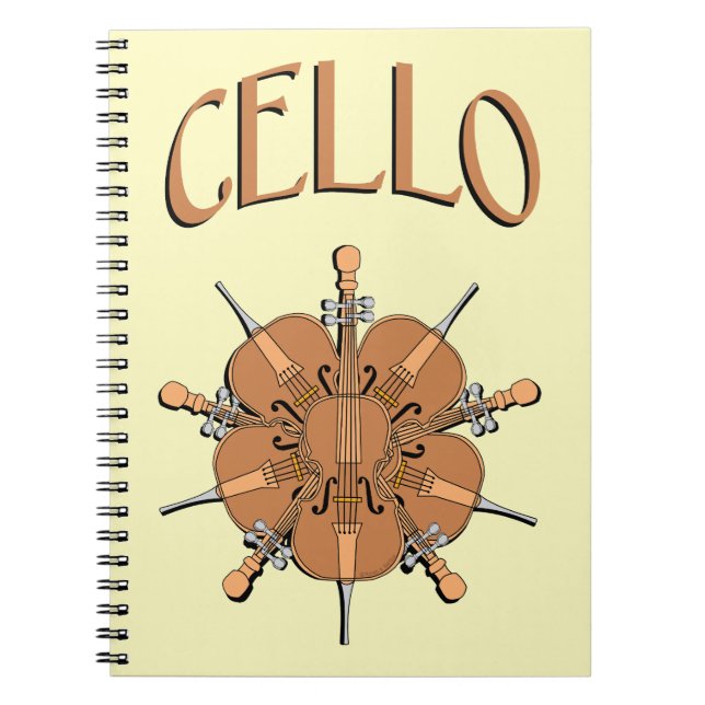5 Cellos Text Notebook (Front)