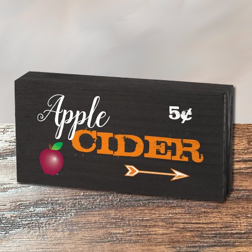 5 Cents Apple Cider Small Sign