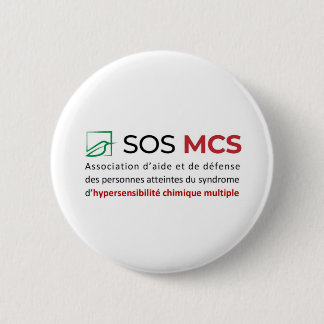 5 Cm Rond Logo SOS MCS + Text Button