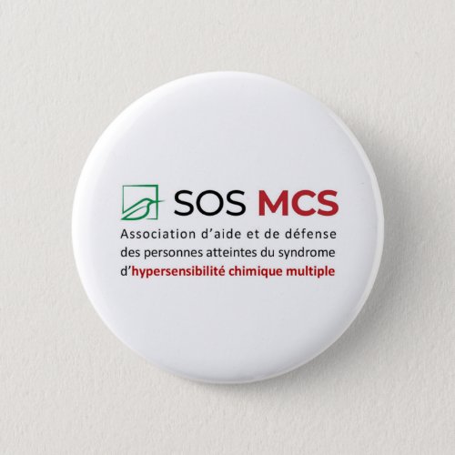 5 Cm Rond Logo SOS MCS  Text Button