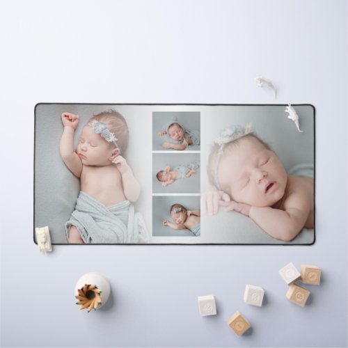 5 Custom Baby Photos Collage Overlay Desk Mat