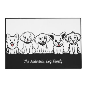 5 Cute Dogs Professional Dog-Related Business Placemat