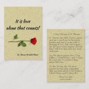 5 Day Novena to St. Therese Business Card
