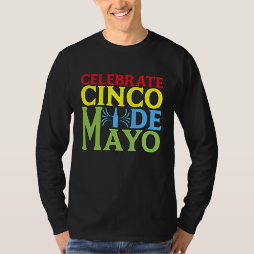 5 De Mayo Celebrate Cinco De Mayo Sombrero Maraca  T_Shirt