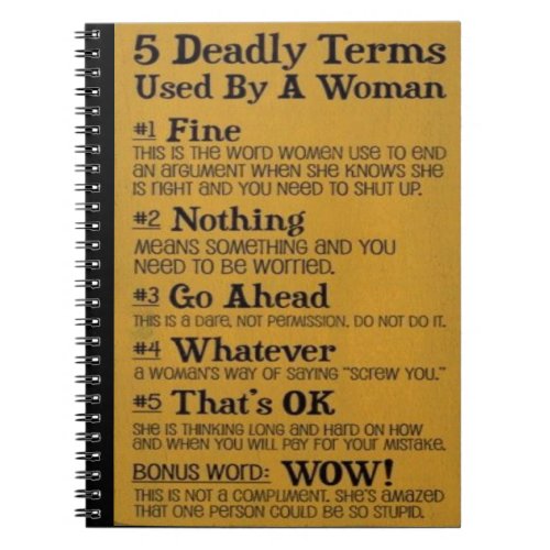 5 deadly terms notebook