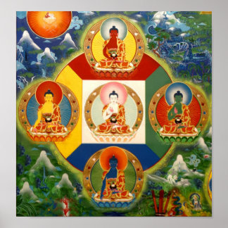 5 Dhyani Buddhas Poster