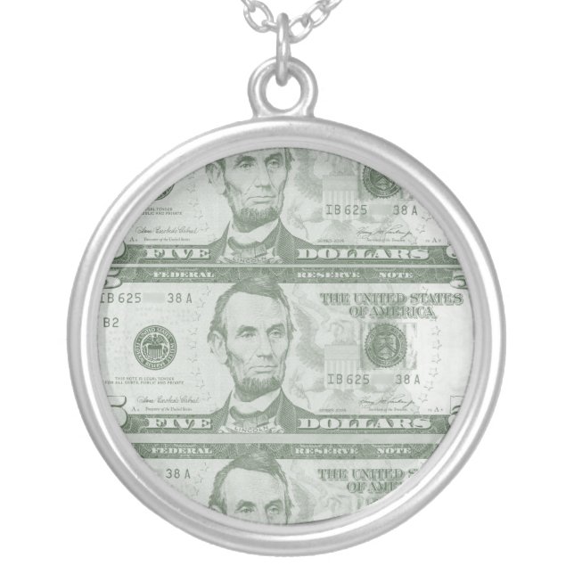 5 Dollar Bill Necklace (Front)