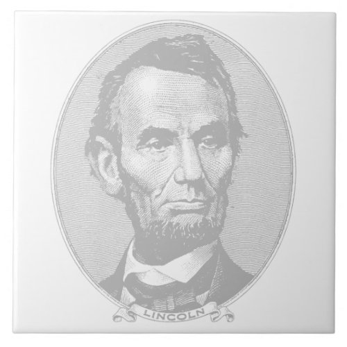 5Dollar President Abraham Lincoln Money  Ceramic Tile