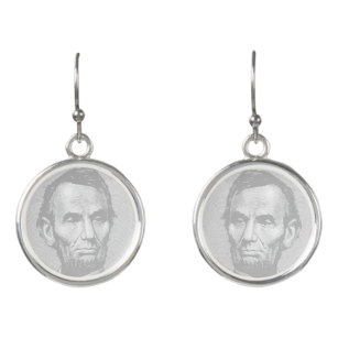 5+Dollar President Abraham Lincoln Money  Earrings