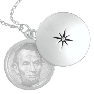 5+Dollar President Abraham Lincoln Money  Locket Necklace