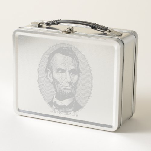 5Dollar President Abraham Lincoln Money  Metal Lunch Box