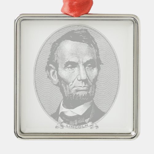 5Dollar President Abraham Lincoln Money  Metal Ornament