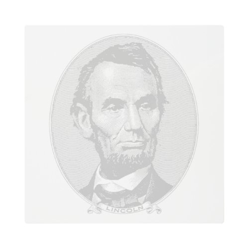 5Dollar President Abraham Lincoln Money  Metal Print