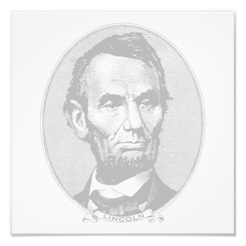 5Dollar President Abraham Lincoln Money  Photo Print