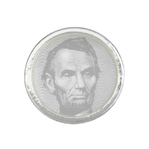 5+Dollar President Abraham Lincoln Money  Ring