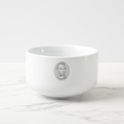 5Dollar President Abraham Lincoln Money  Soup Mug
