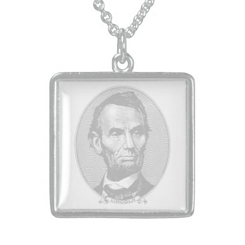 5Dollar President Abraham Lincoln Money  Sterling Silver Necklace