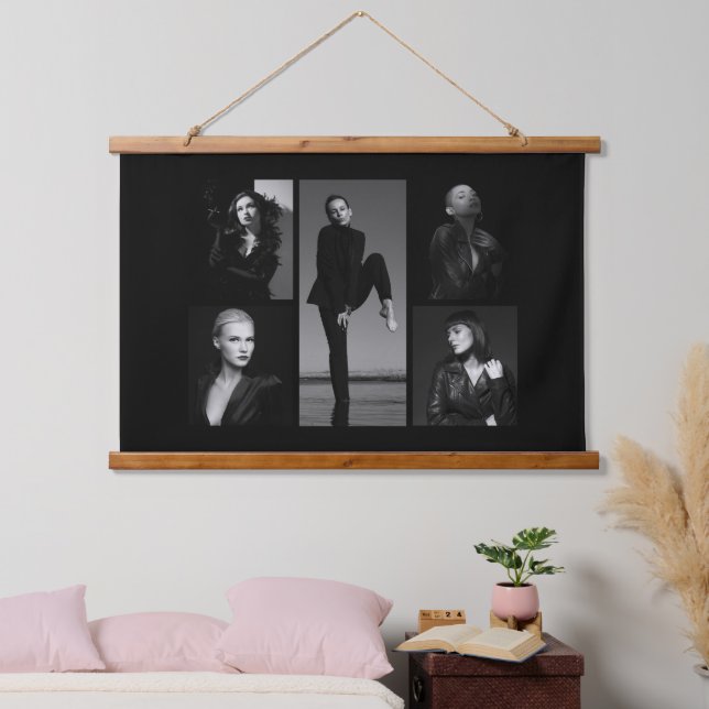 5 Editable Photo Collage Hanging Tapestry (Bedroom)