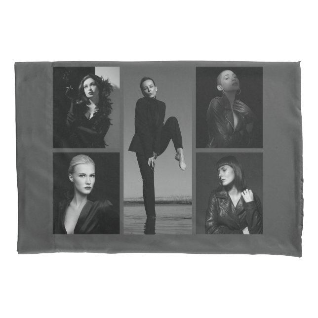 5 Editable Photo Collage Pillow Case (Front)
